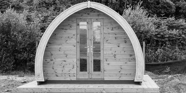 front of a small garden room